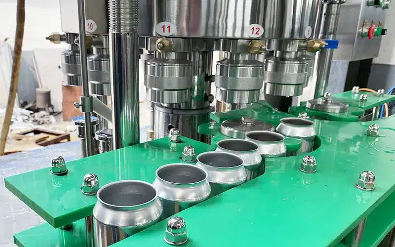 aluminium can filling machine detail