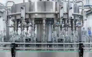 bottling machine with flow meter