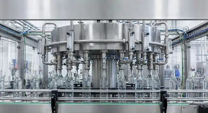 filling machine with flow meter