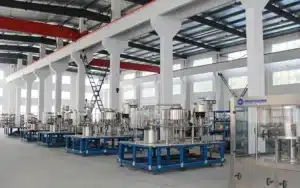 Automated water bottling plant layout designed by a leading water filling machine manufacturer.