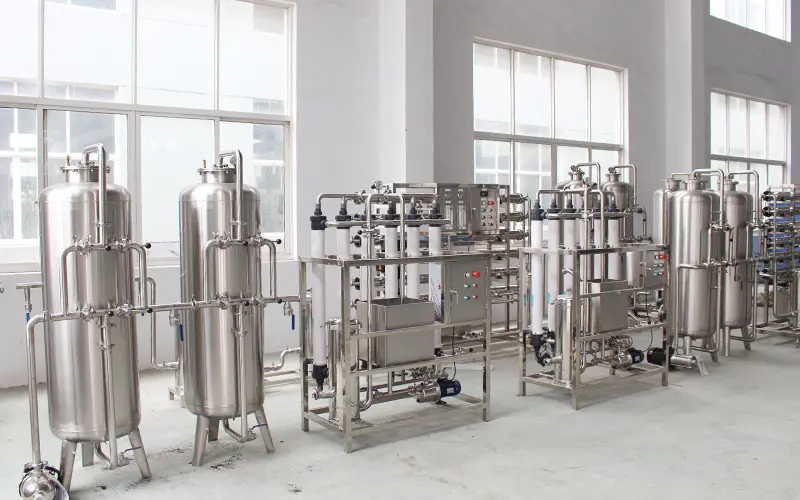 water treatment system for water filling line including sand filter