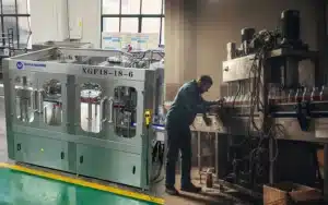 Navan Machine 3-in-1 bottle filling machine vs low-quality alternative: showing reliability and downtime comparison.