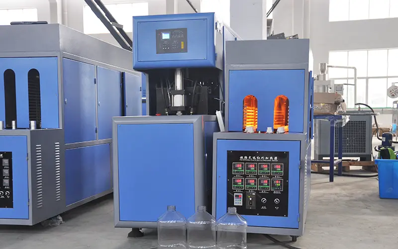 Semi automatic 2 cavities bottle blowing machine for PET bottles