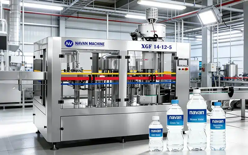 XGF14-12-5三合一水装瓶机,集装水机与吹瓶机于一体,适用于瓶装水业务。