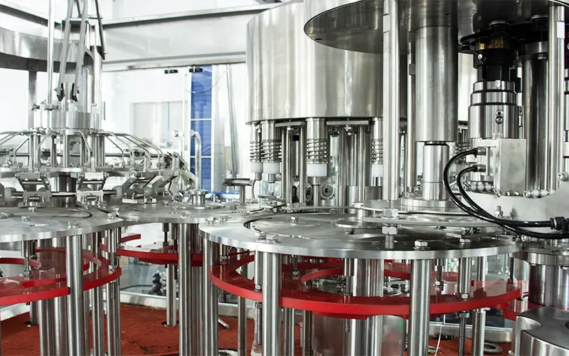 3-in-1 bottled water filling machine with three rotary stations – rinsing, filling, capping