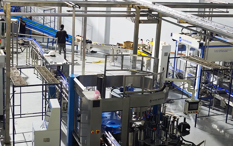 Beverage filling machine supplier performing installation and training